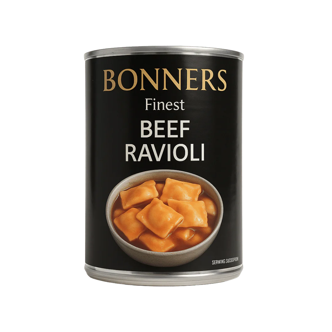 Bonners Finest Beef Ravioli 24 x 390g Tin Cans