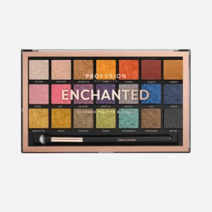 Profusion Cosmetics Enchanted Multi Shade Eye Shadow & Brush Palette 21 Shades
